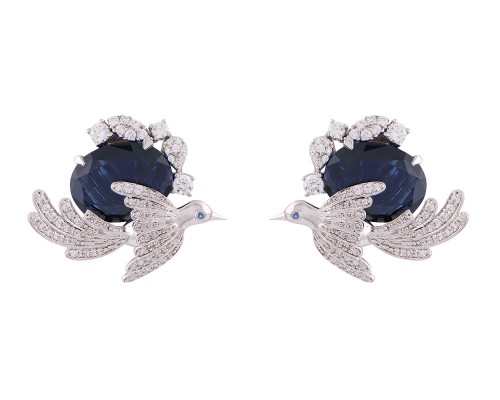 Sapphire Dove Earings