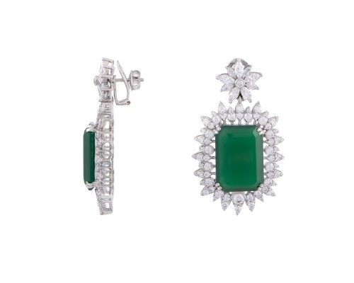 Emerald Statement Danglers 