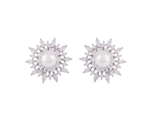 Pearl Forget Me Not Studs 