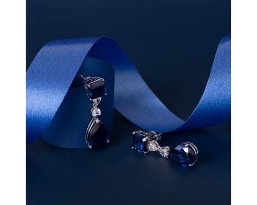 Sapphire Drop Earrings