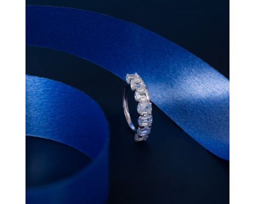 Classic Radiant Cut Half Eternity Band