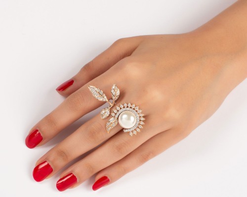 Foliole Pearl Ring