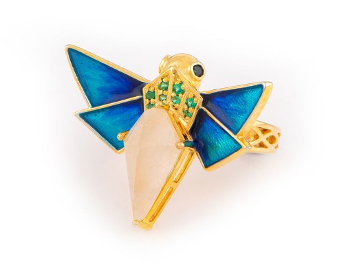 Enamel Butterfly Ring