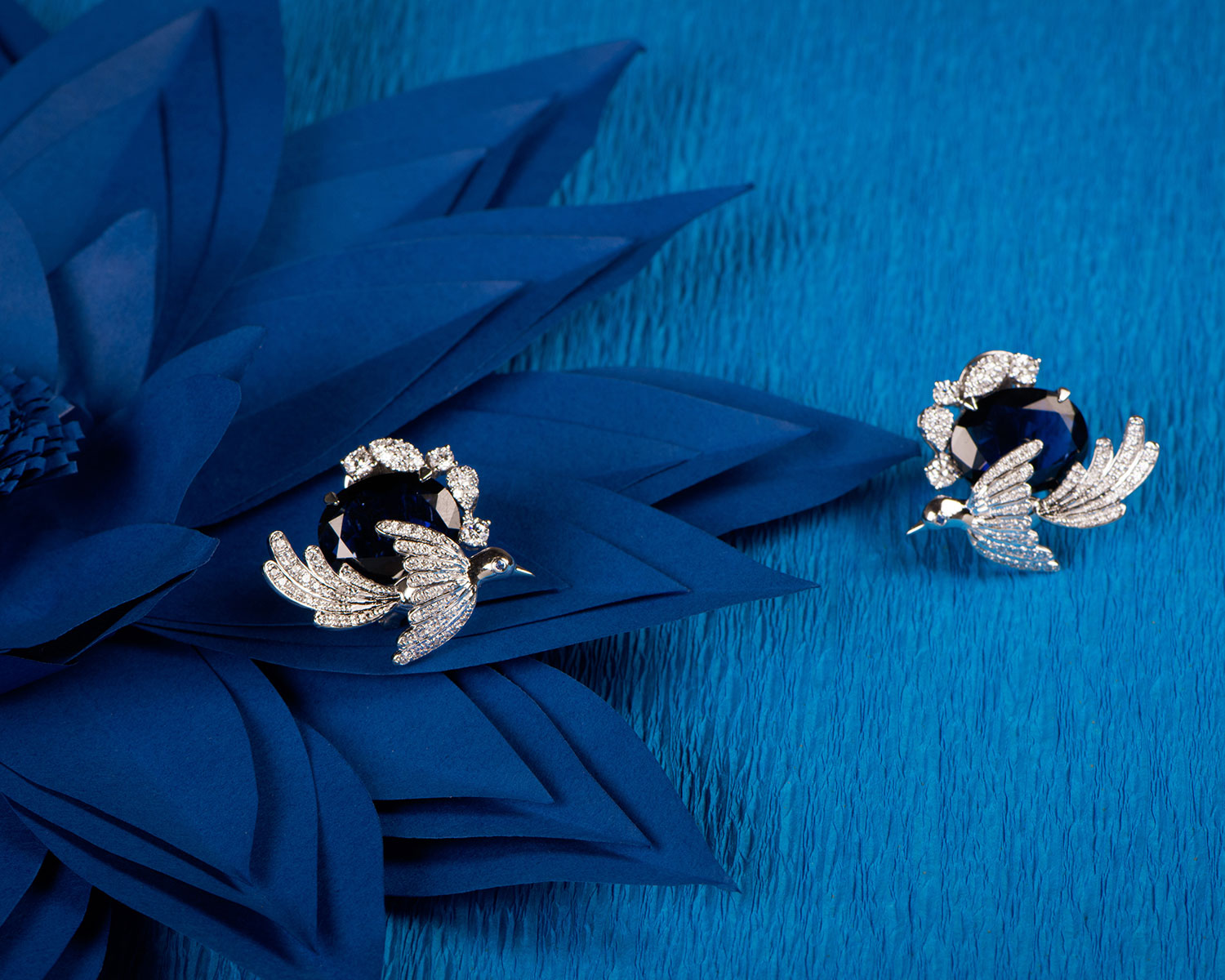 Sapphire Dove Earings