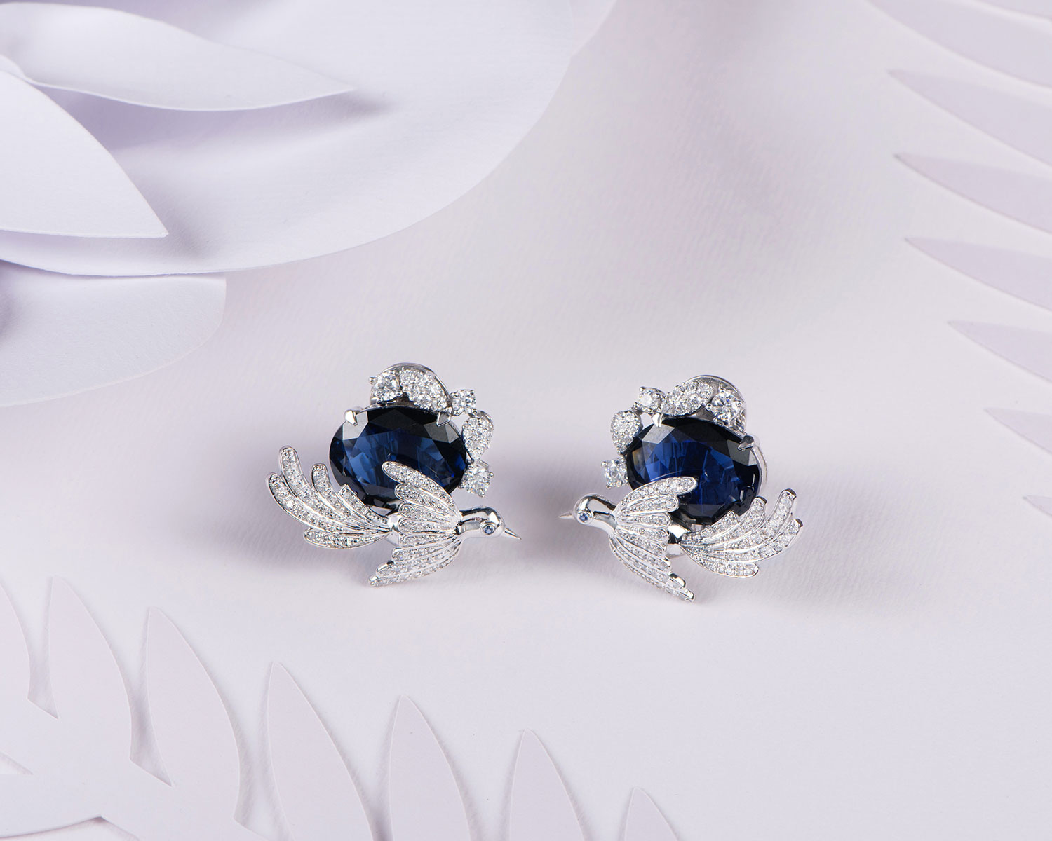 Sapphire Dove Earings