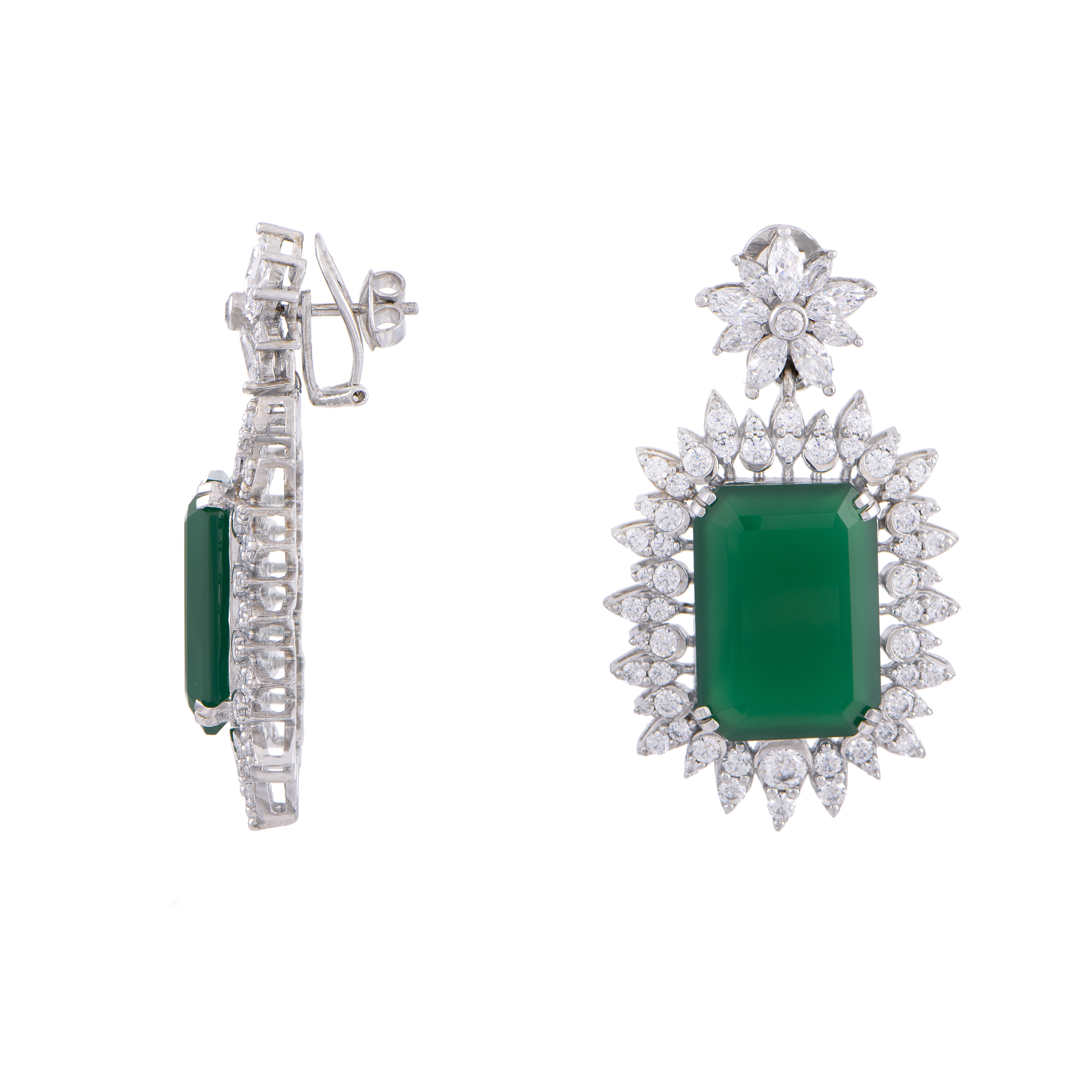 Emerald Statement Danglers 