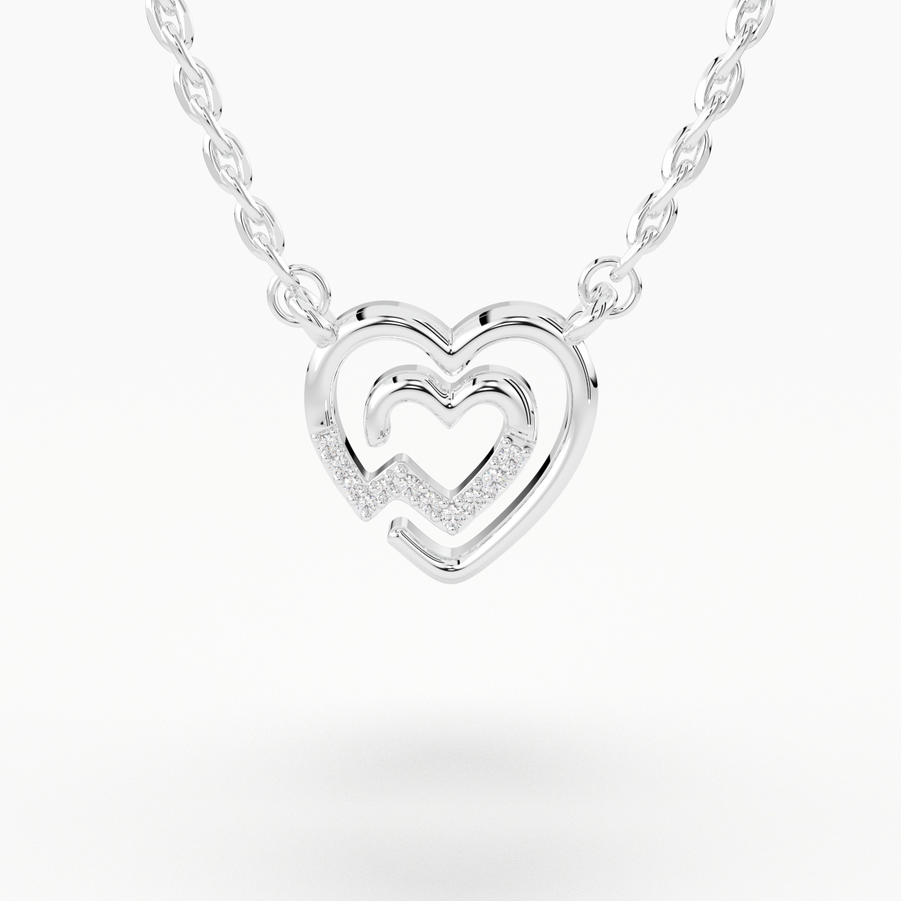 Twin Hearts Symphony Pendant 