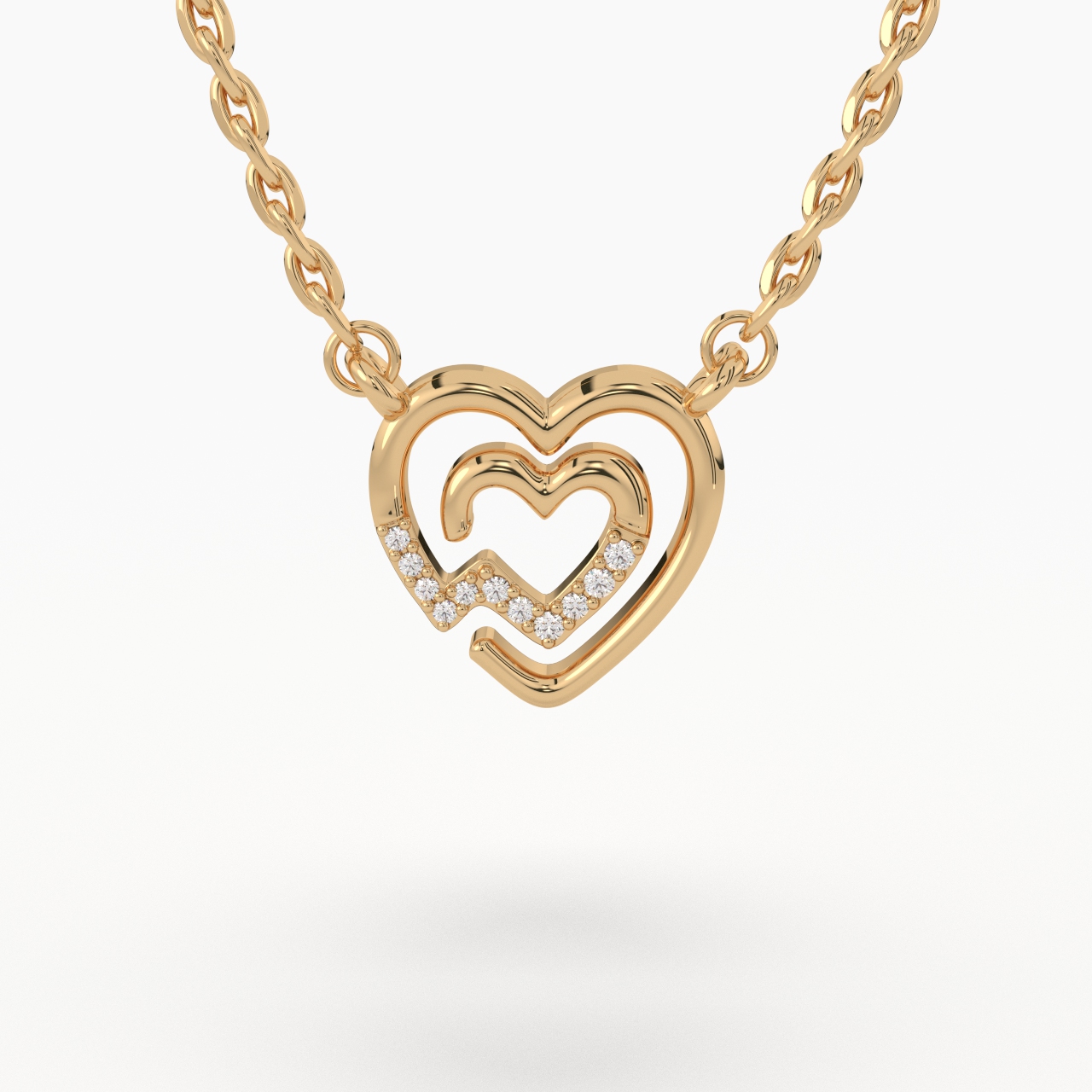 Twin Hearts Symphony Pendant 